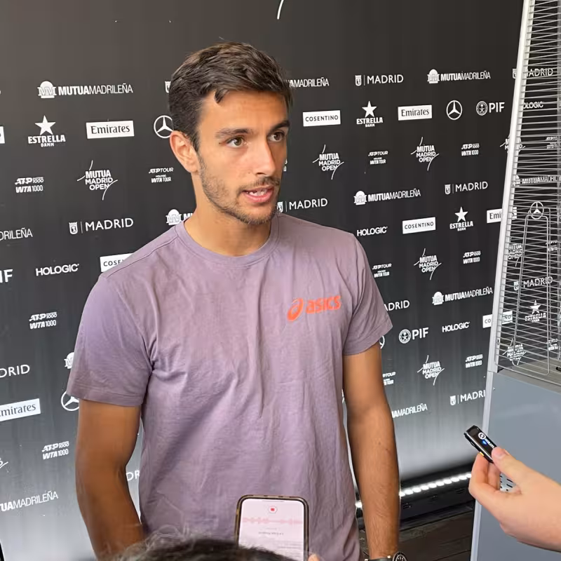 Lorenzo Musetti at the Mutua Madrid Open 2025. Photo: Punto de Break