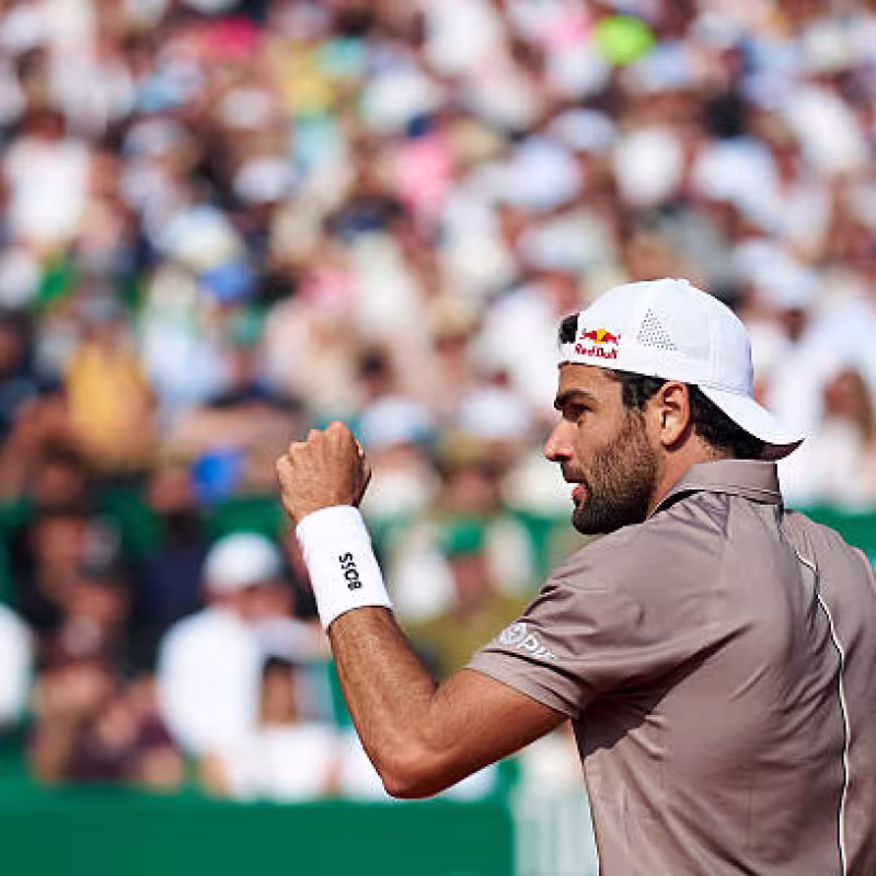 Matteo Berrettini in press conference at the ATP Masters 1000 Monte Carlo 2025. Photo: Getty
