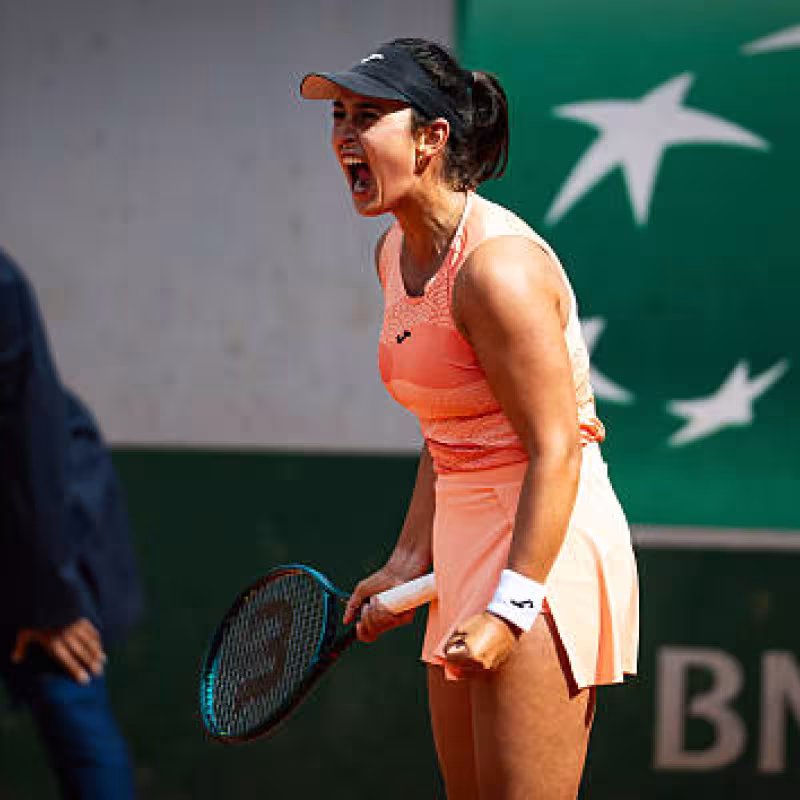 Leyre Romero advances through the qualifying rounds and reaches her first Grand Slam main draw. Photo: Getty Images