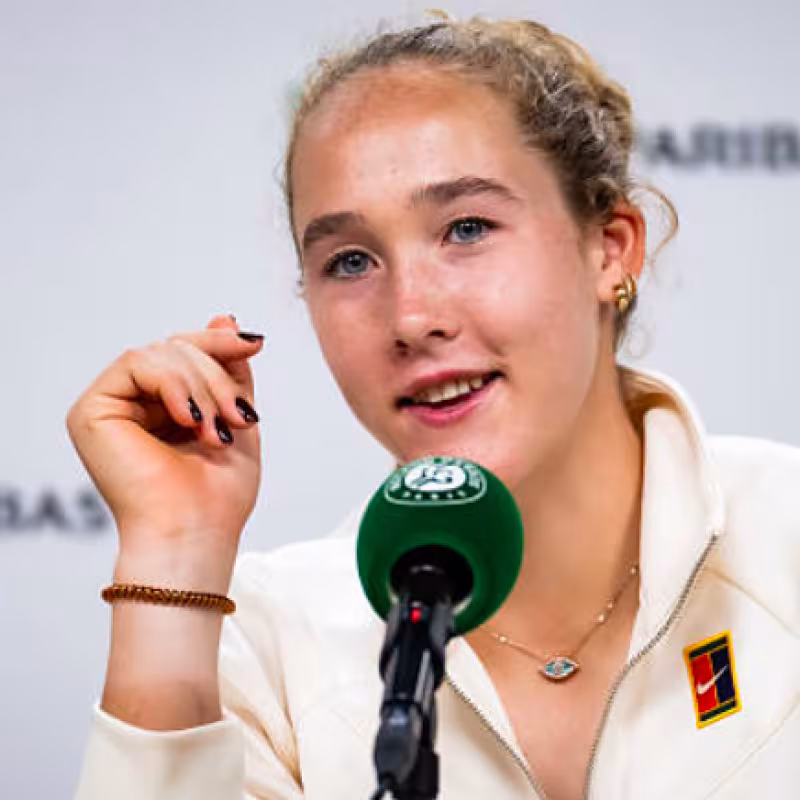 Mirra Andreeva at the Roland Garros 2025 Media Day. Source: Getty
