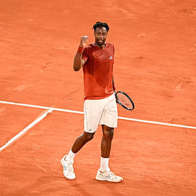 Monfils matches Yannick Noah as the French tennis player with the most victories at Roland Garros. Photo: Getty Images
