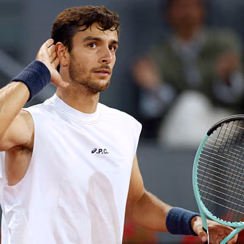 Musetti imposes his experience against 'rookie' Diallo and advances to the semifinals of the Mutua Madrid Open. Photo: Getty Images.