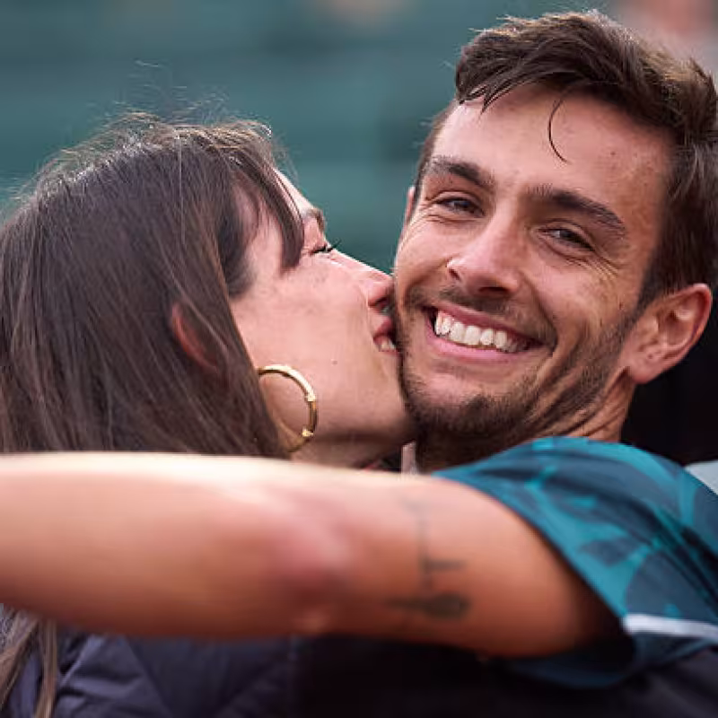 Musetti and his partner confirm the arrival of a second child. Photo: Getty Images.