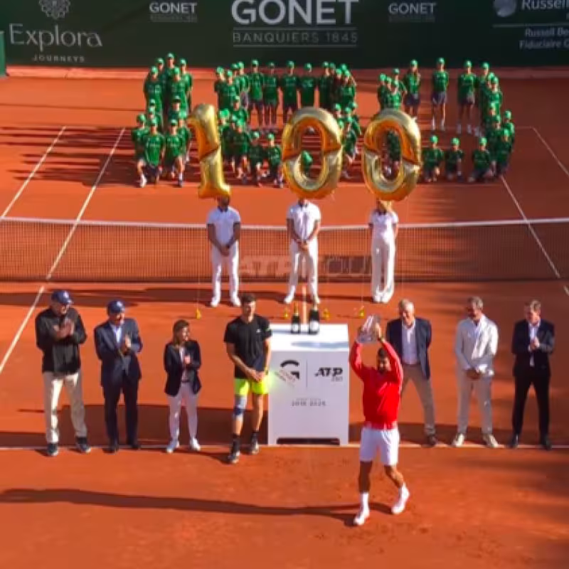 Novak Djokovic is already a centurion. Source: TennisTV.