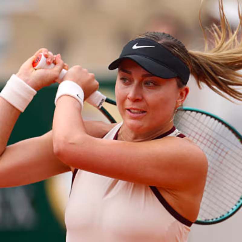 Paula Badosa won her match with a fever. Source: Getty