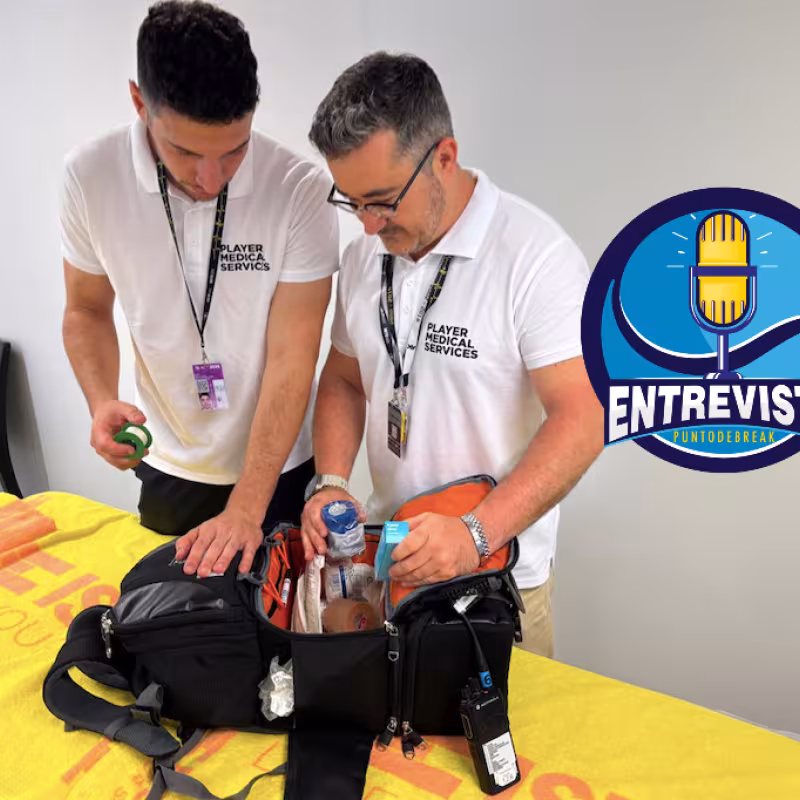 The Medical Services of the Mutua Madrid Open in action. Source: Punto de Break.