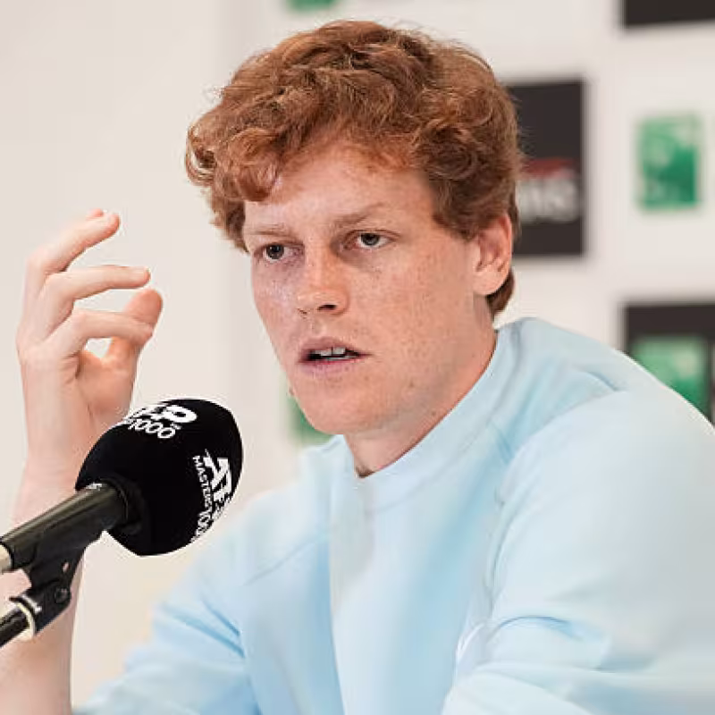 "Sinner clears up doubts about his sentimental situation in the first question of his press conference. Photo: Getty Images"