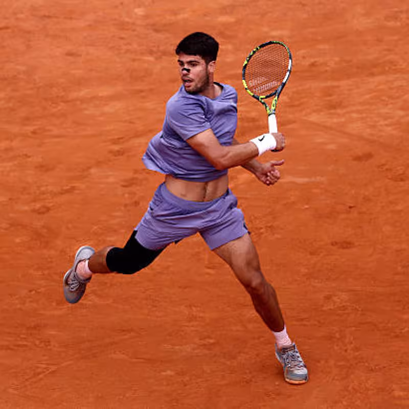 Carlos Alcaraz, proud of his victory against Khachanov. Photo: gettyimages