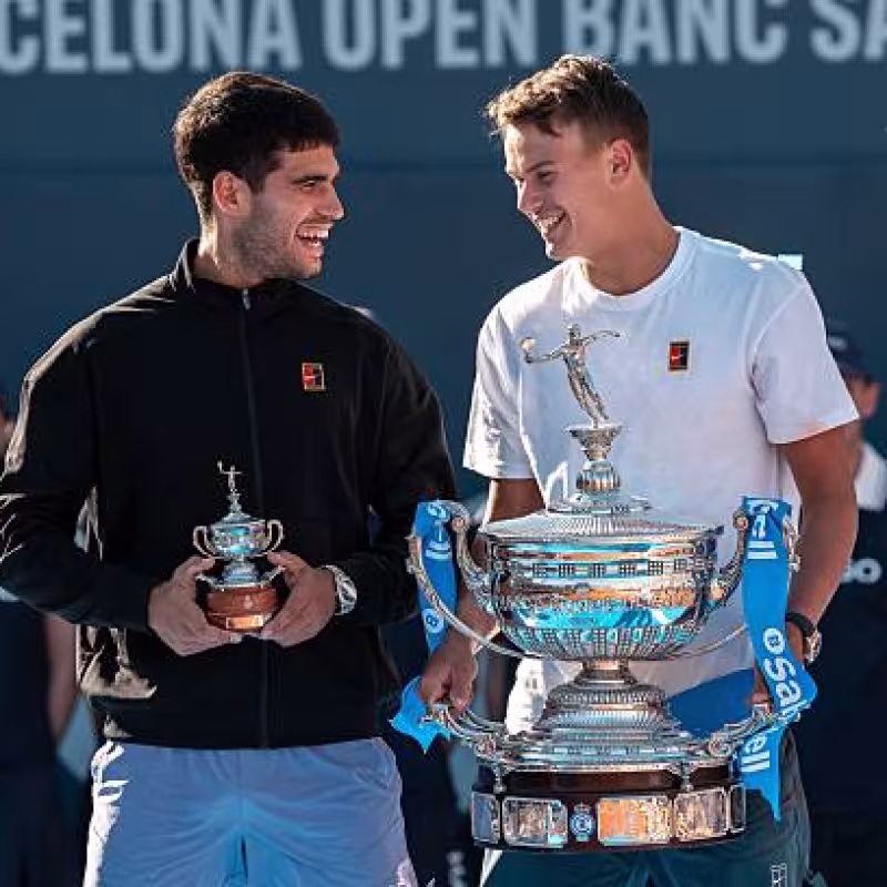 Alcaraz and Rune, in 2025. Photo. gettyimages