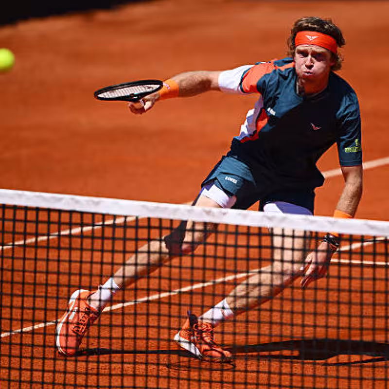 Rublev protagonizes a disappointing defeat against an ironclad Marozsan. Photo: Getty