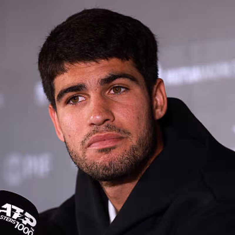 Carlos Alcaraz, absent in Rome. Photo: Getty Images.