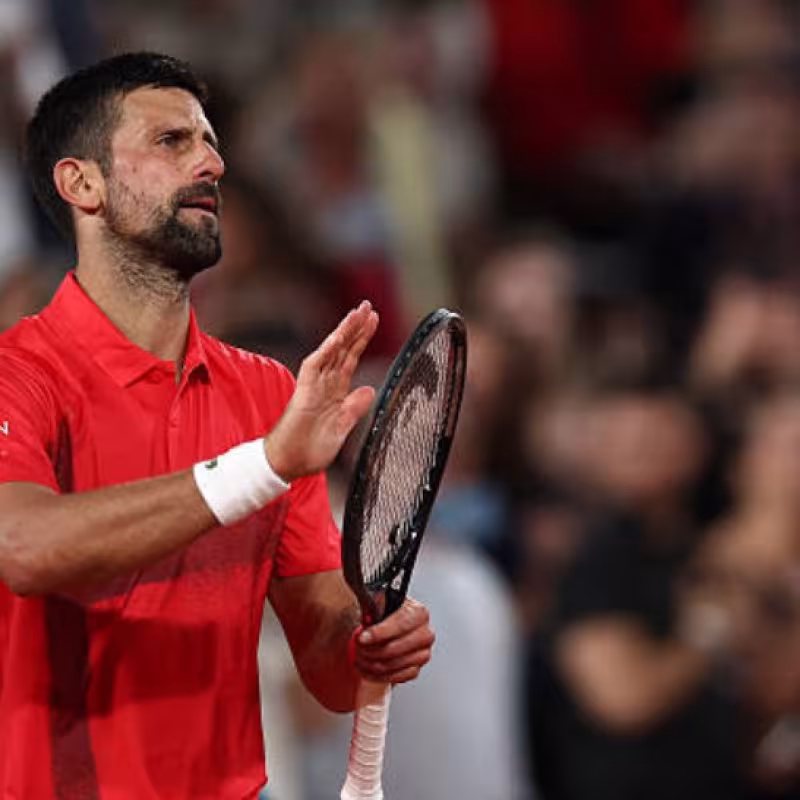Novak Djokovic at Roland Garros 2025. Photo: Getty