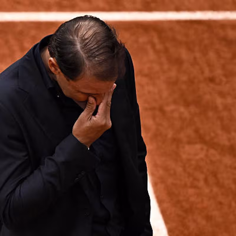 Rafael Nadal, a footprint. Photo: gettyimages.