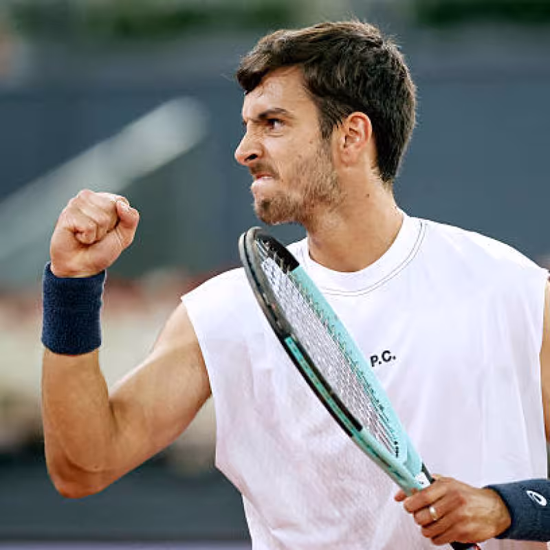 Lorenzo Musetti beats De Miñaur in Madrid. Photo: gettyimages