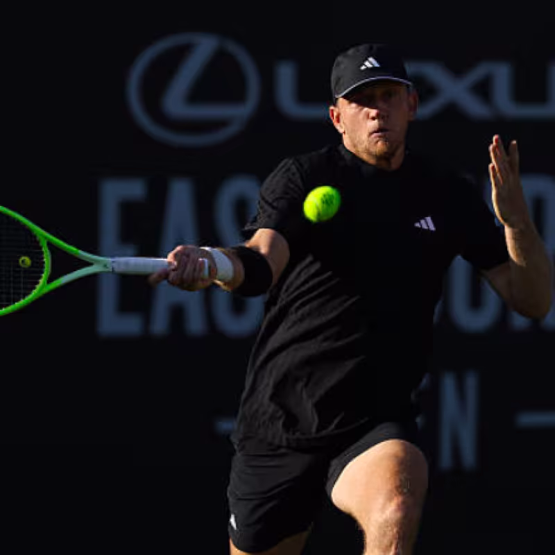 Alejandro Davidovich wins his first match as a married man. Source: Getty
