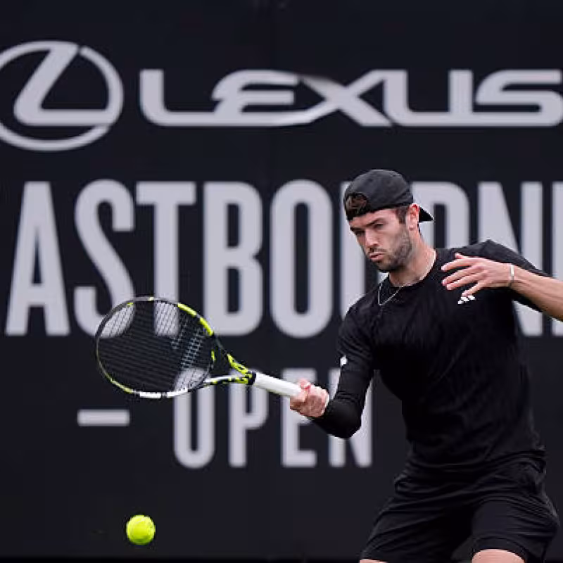 ATP Eastbourne 2025. Fearnley acts as a prophet in his own land and ends Cobolli's good streak. Photo: Getty Images.