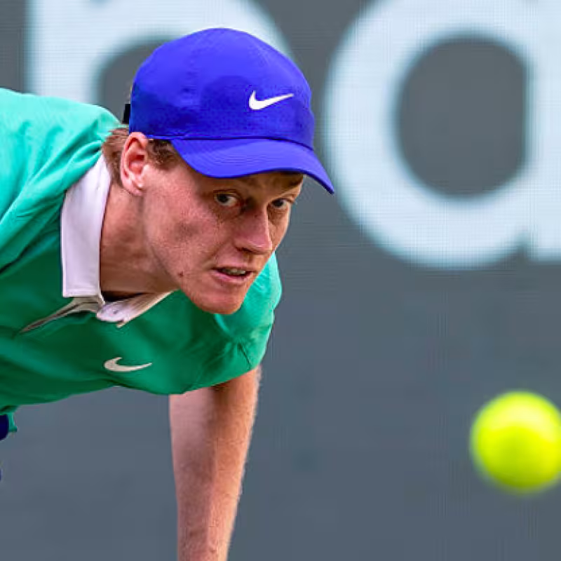 Jannik Sinner debuts with victory in Halle 2025. Source: Getty