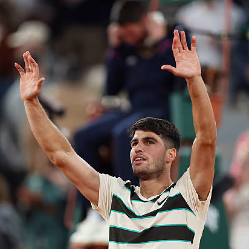Carlos Alcaraz, historic data at Roland Garros. Photo: gettyimages.