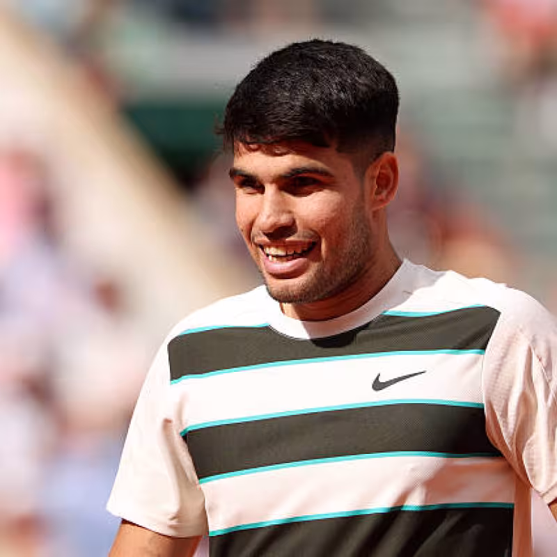 Carlos Alcaraz, gesture of sportsmanship. Photo: gettyimages