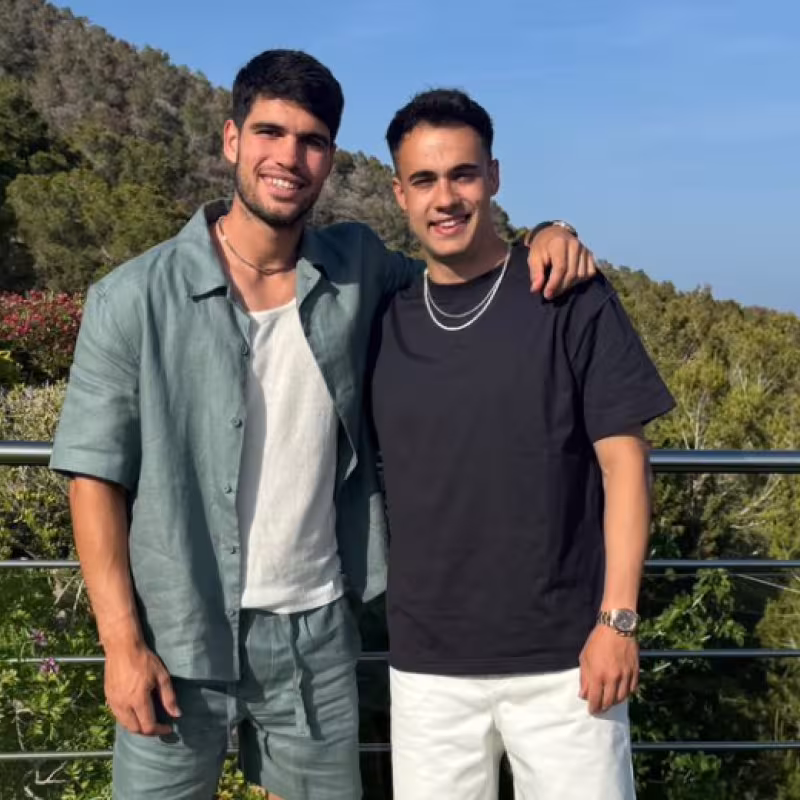 Alcaraz in Ibiza. Photo: Instagram Sergio Reguilón.
