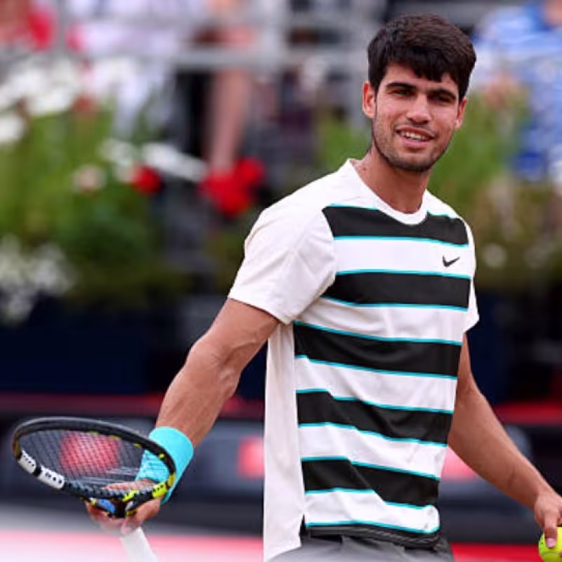 Carlos Alcaraz at the ATP Queen's 2025. Photo: Getty