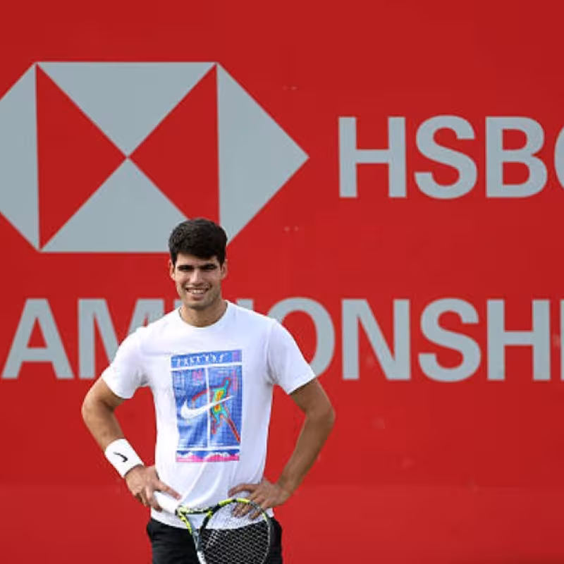 Carlos Alcaraz at the ATP Queen's 2025. Photo: Getty