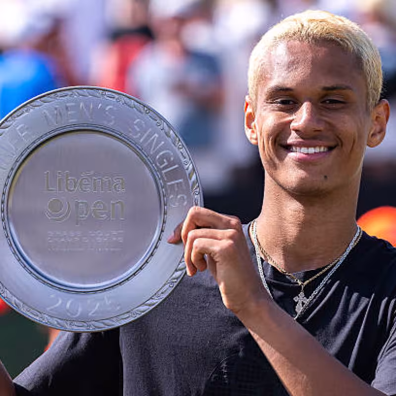 Gabriel Diallo, with the title of champion in the Netherlands. Source: Getty