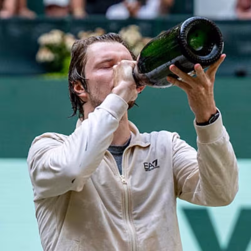 Alexander Bublik at ATP Halle 2025. Photo: Getty
