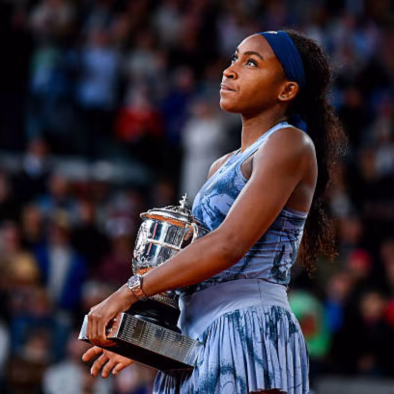 Coco Gauff, in press conference as champion of Roland Garros 2025. Photo: Getty.