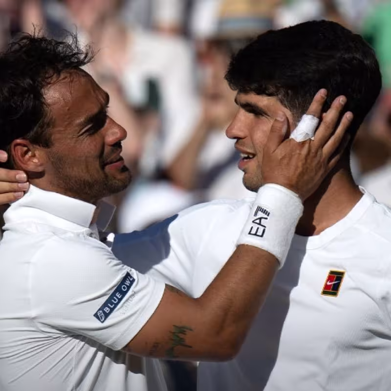 Fognini: "There is no better way to say goodbye to Wimbledon... or even to tennis." Photo: Getty