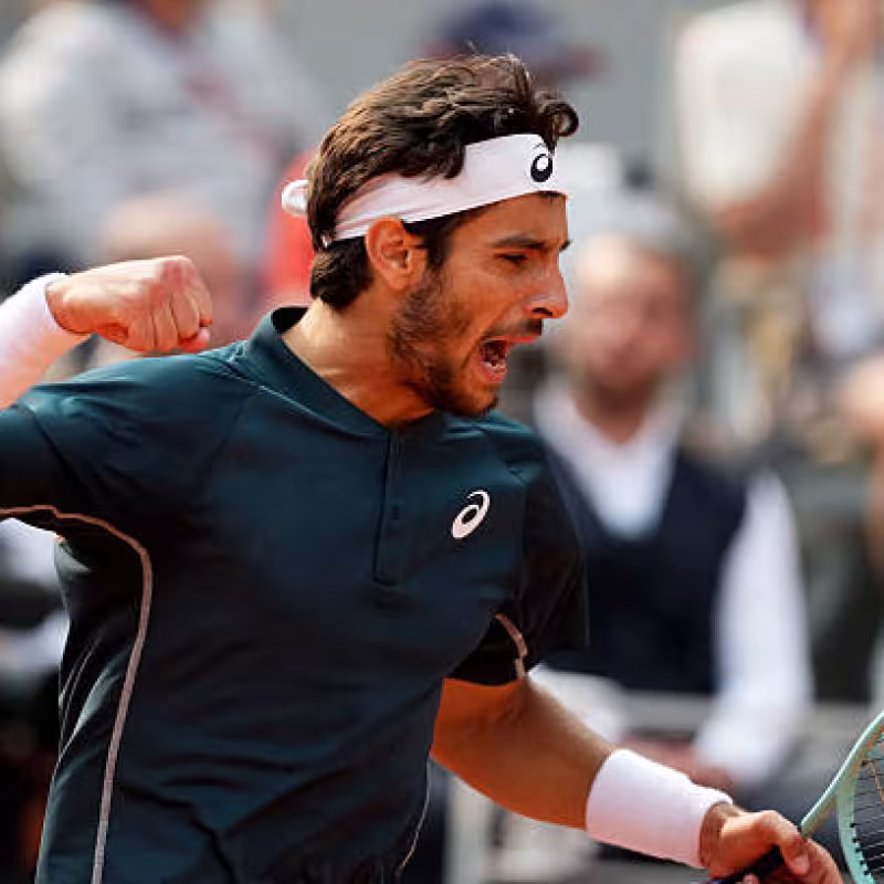 Musetti beats Tiafoe and awaits the winner of Alcaraz-Paul. Photo: Getty