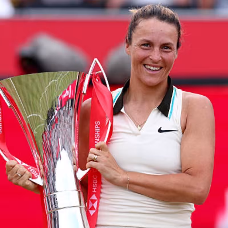 Tatjana Maria wins the WTA Queen's 2025 title. Photo: Getty