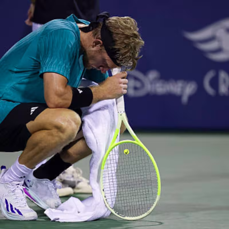 Davidovich's disappointment in the Washington final. Source: Getty