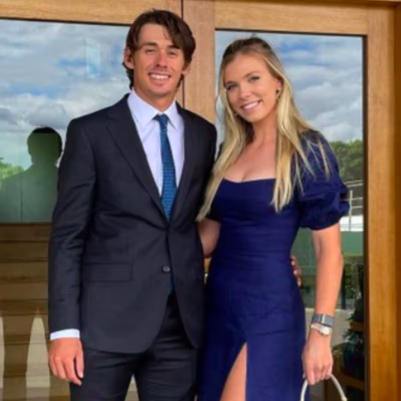Alex de Minaur and Katie Boulter at Wimbledon. Source: Getty