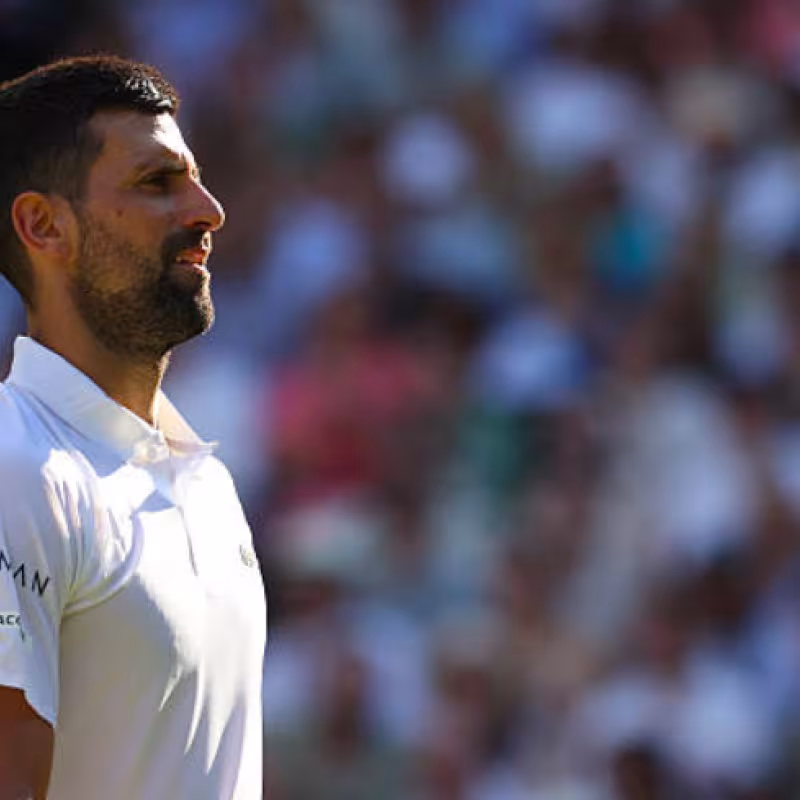 Novak Djokovic in his last Wimbledon. Source: Getty