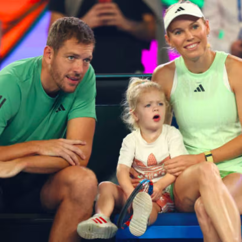 Caroline Wozniacki, mother for the third time. Source: Getty.