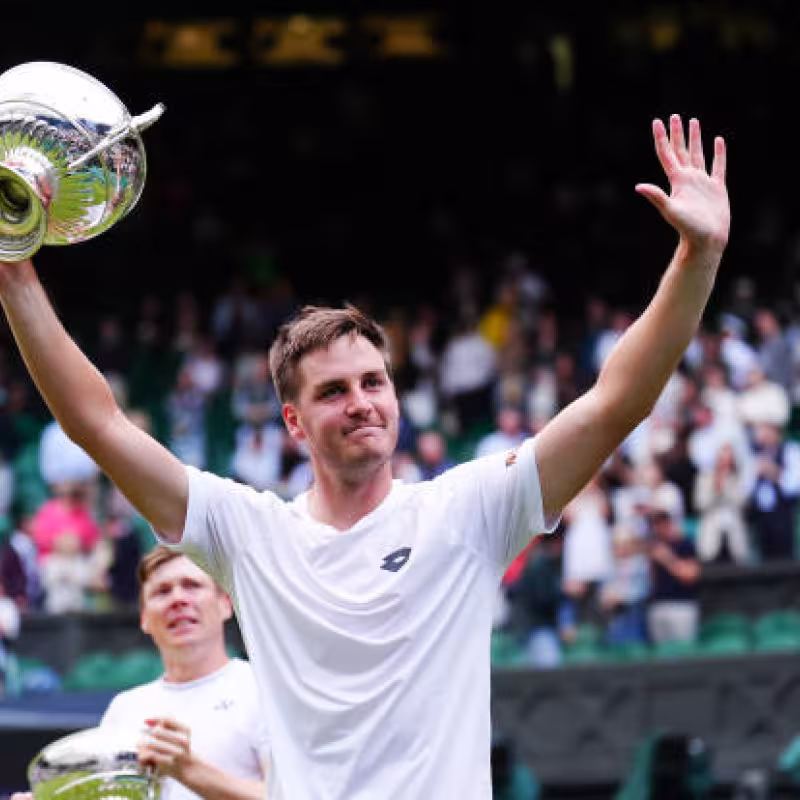 Henry Patten, doubles champion at Wimbledon 2024, receives the highest fine of this edition. Photo: Getty Images.