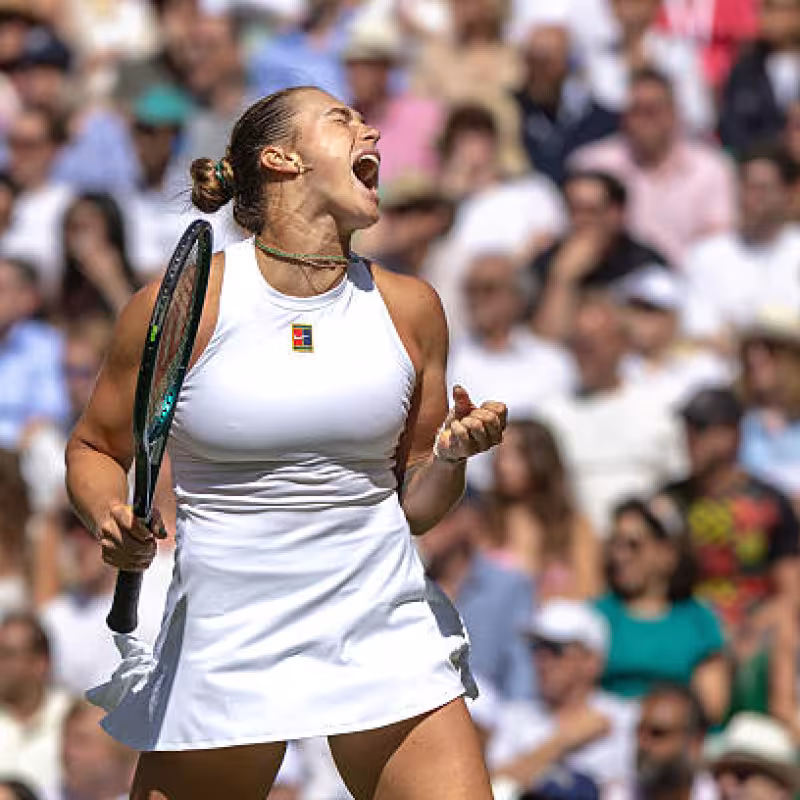Sabalenka debuts her new YouTube channel with a vlog from Wimbledon. Photo: Getty