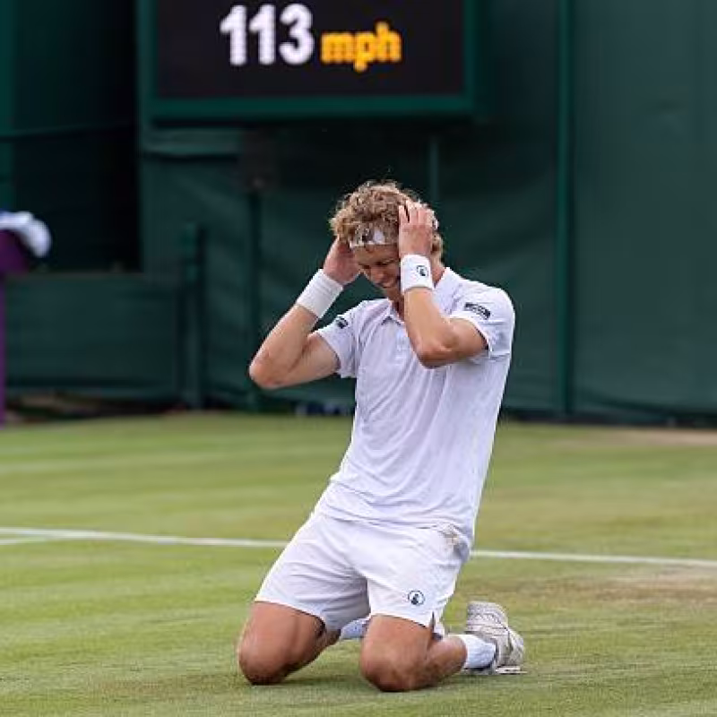 The story of August Holmgren: the tennis player who is making headlines at this Wimbledon. Photo: Getty