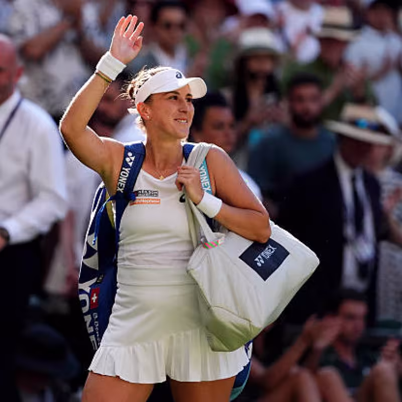 Belinda Bencic, defeated in the semifinals of Wimbledon 2025. Photo: Getty