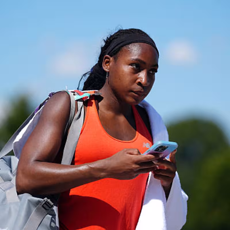 Cori Gauff chats with Alcaraz. Photo: gettyimages