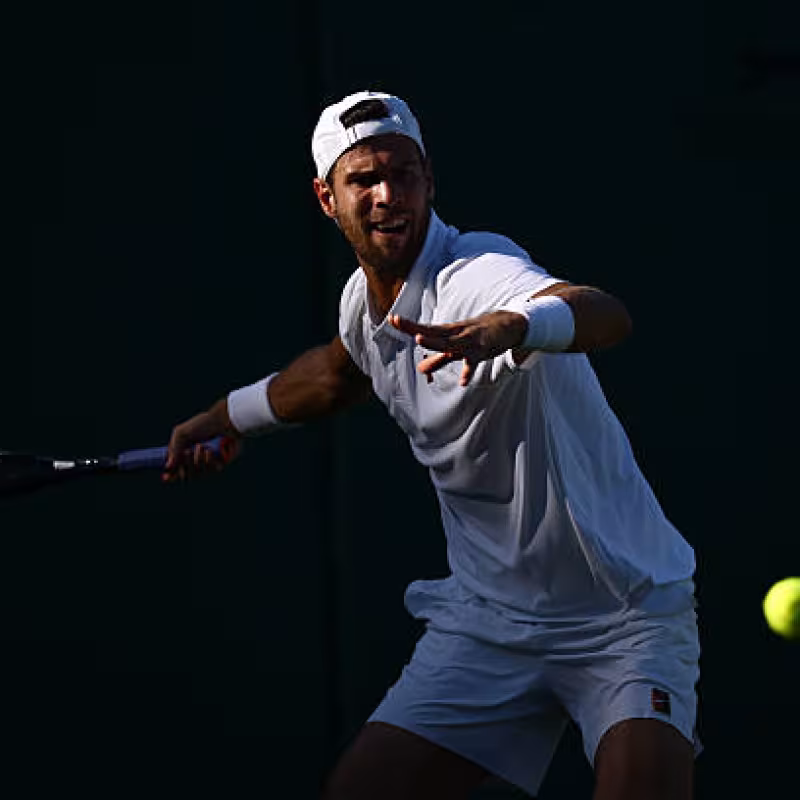 Karen Khachanov, open sector at Wimbledon 2025. Photo: gettyimages