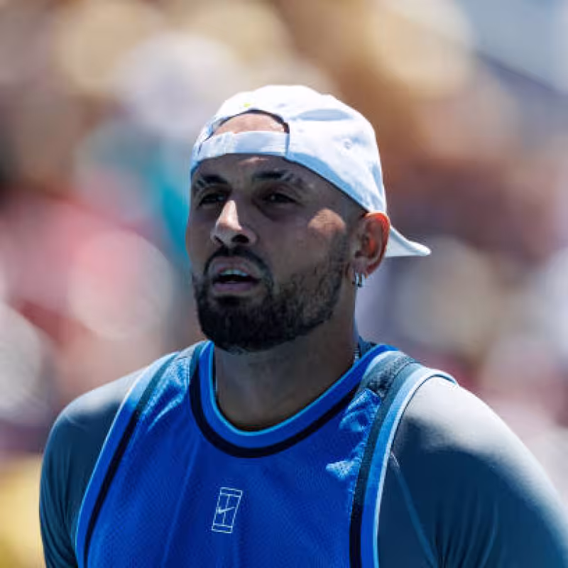 Kyrgios and Monfils fall in the early stages at Washington. Photo: Getty