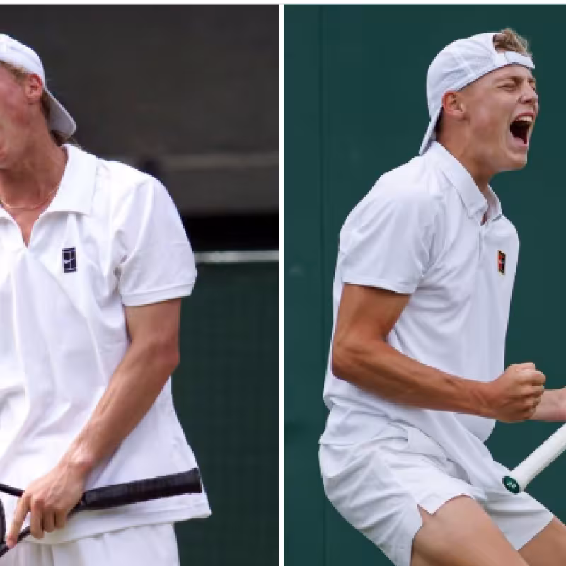 Cruz Hewitt, resemblance to Lleyton at Wimbledon. Photo: @BastienFachan