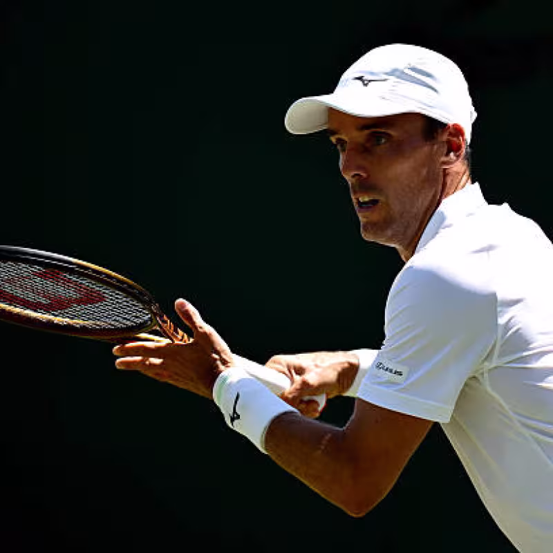 Bautista defeats Tsitsipas to secure the tie for Spain in the Hopman Cup. Photo: Getty