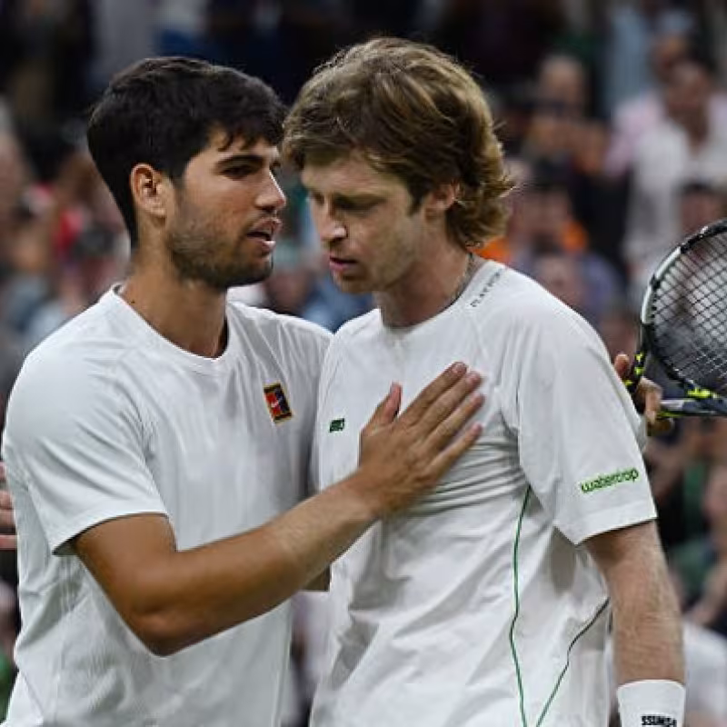 Rublev's Regret: "I Let Alcaraz Win the Second Set Without Him Doing Anything" Photo: Getty