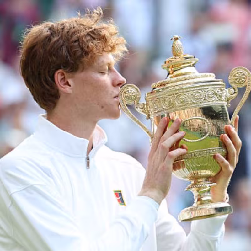 Jannik Sinner at Wimbledon 2025. Photo: Getty