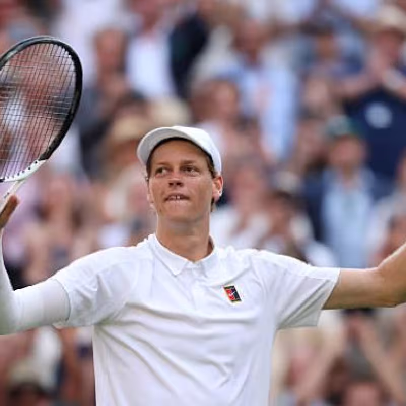 Jannik Sinner at Wimbledon 2025. Photo: Getty