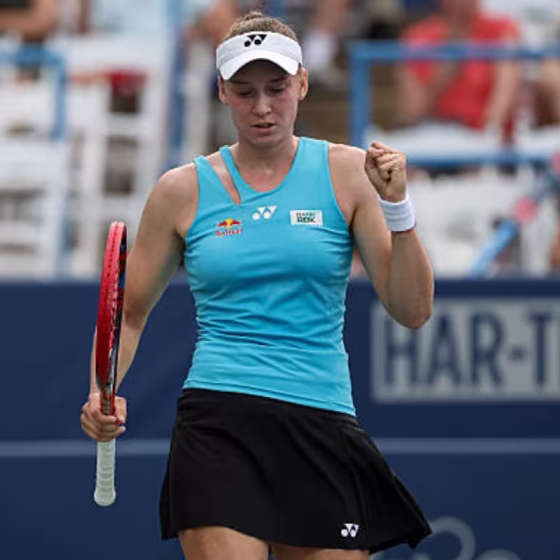 Elena Rybakina at the WTA Washington 2025. Photo: Getty