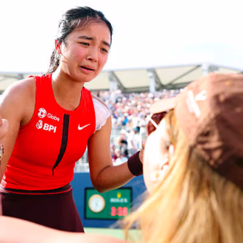 Alexandra Eala and her first Grand Slam victory. Source: Getty
